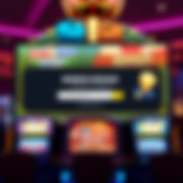 Online casino interface showing bonus code entry and promotional banners