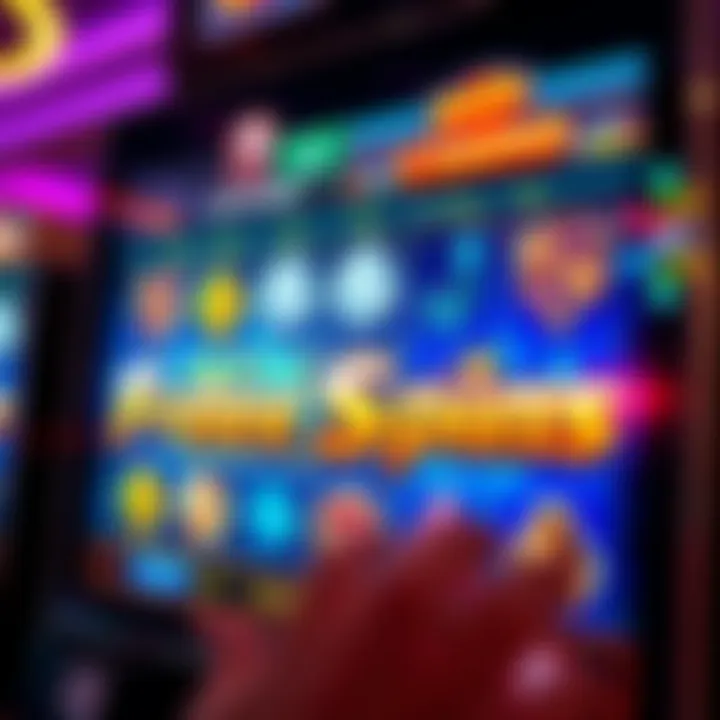 A vibrant slot machine screen highlighting free spins and bonus rewards at an online casino