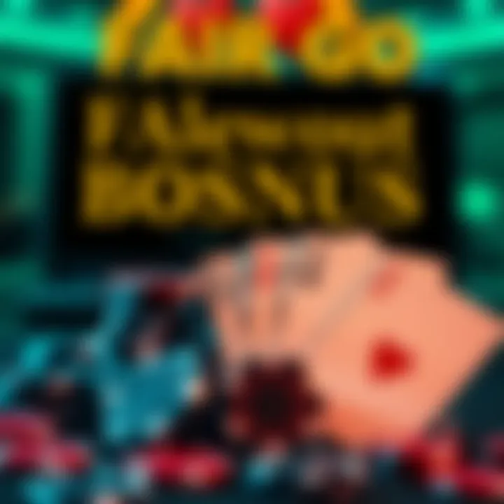 Illustration of casino chips and playing cards symbolizing no deposit bonus offers at an online casino