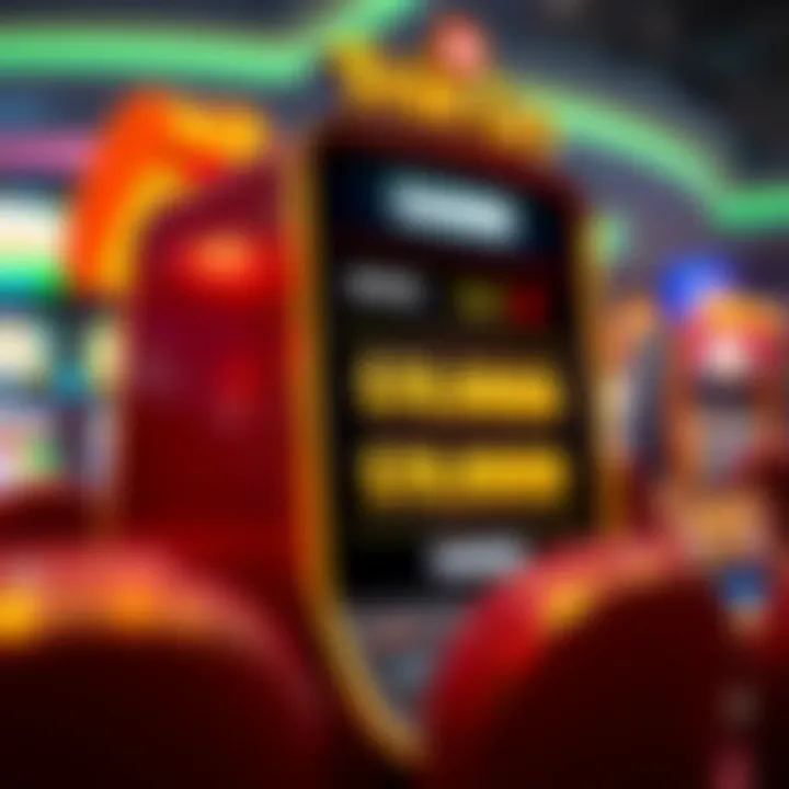 Illustration of a digital slot machine displaying bonus codes on screen