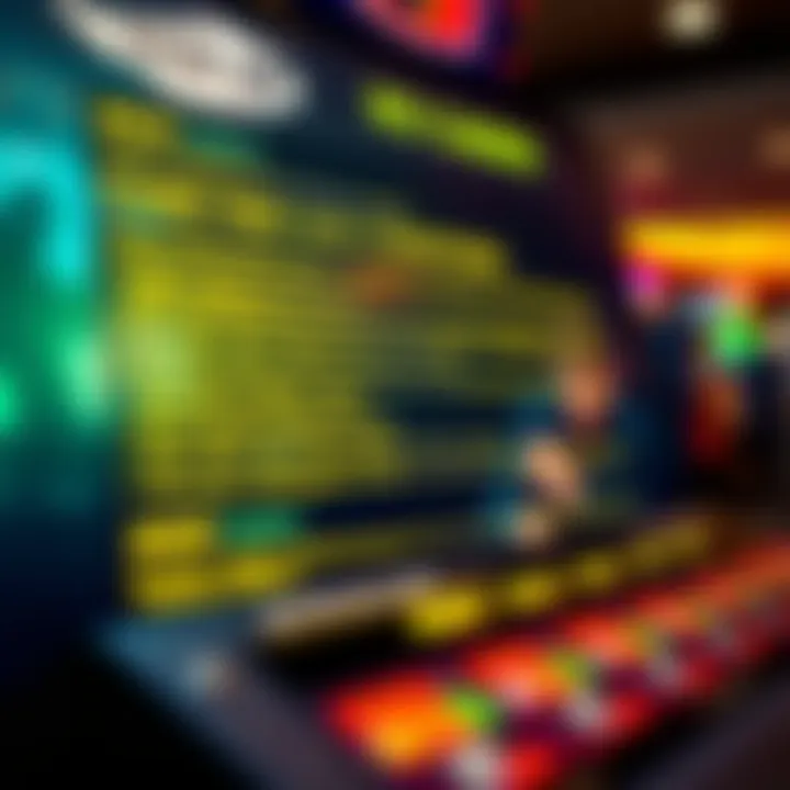 Visual of casino terms and conditions highlighted on a screen