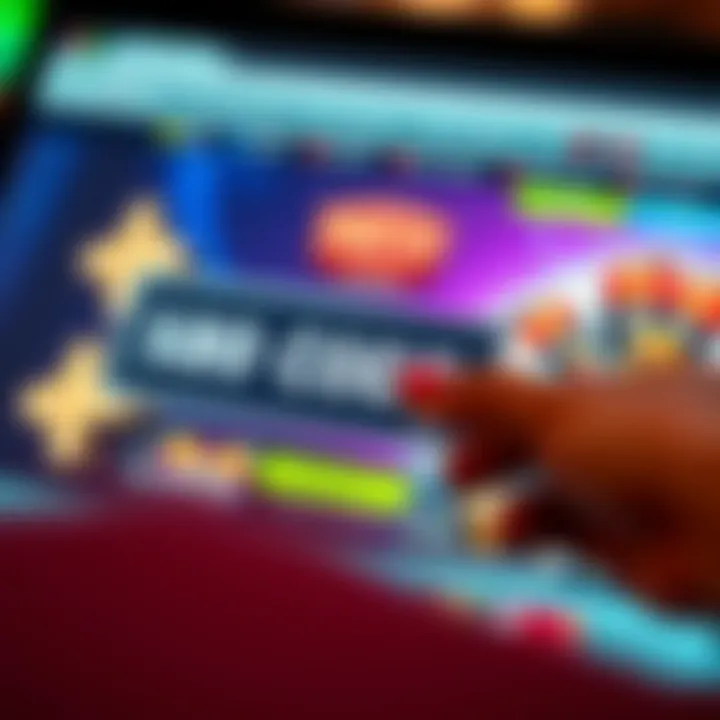 Illustration of a digital coupon code being redeemed on a casino website