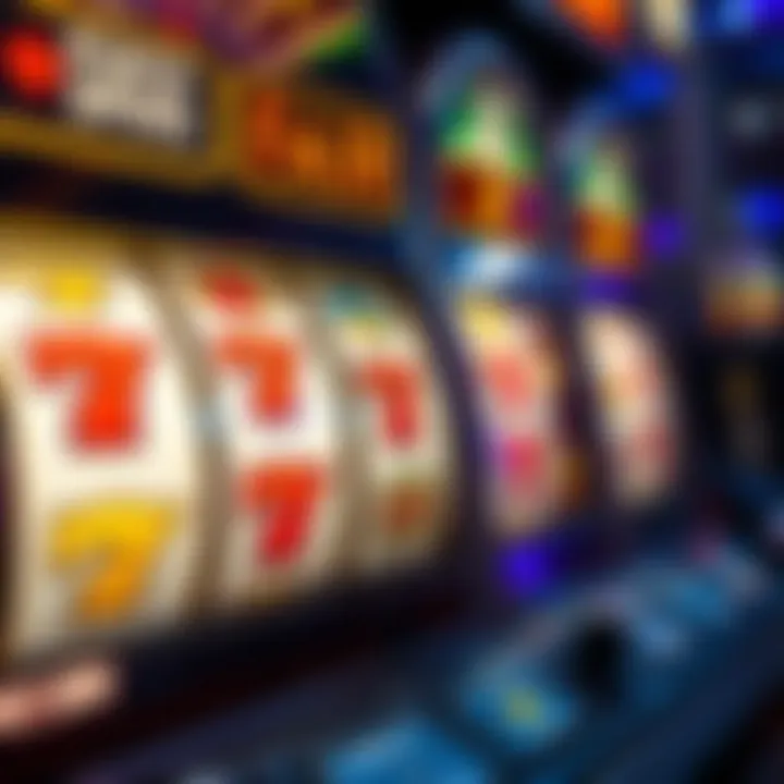 Slot machine reels showing winning symbols during online casino gameplay
