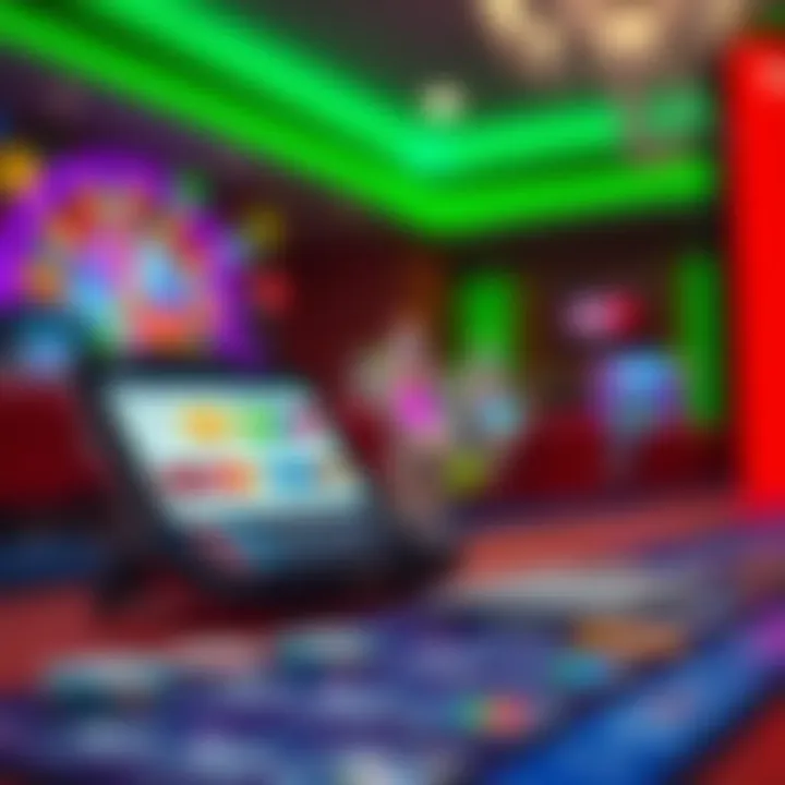 Digital wallet and casino app icons representing payment options