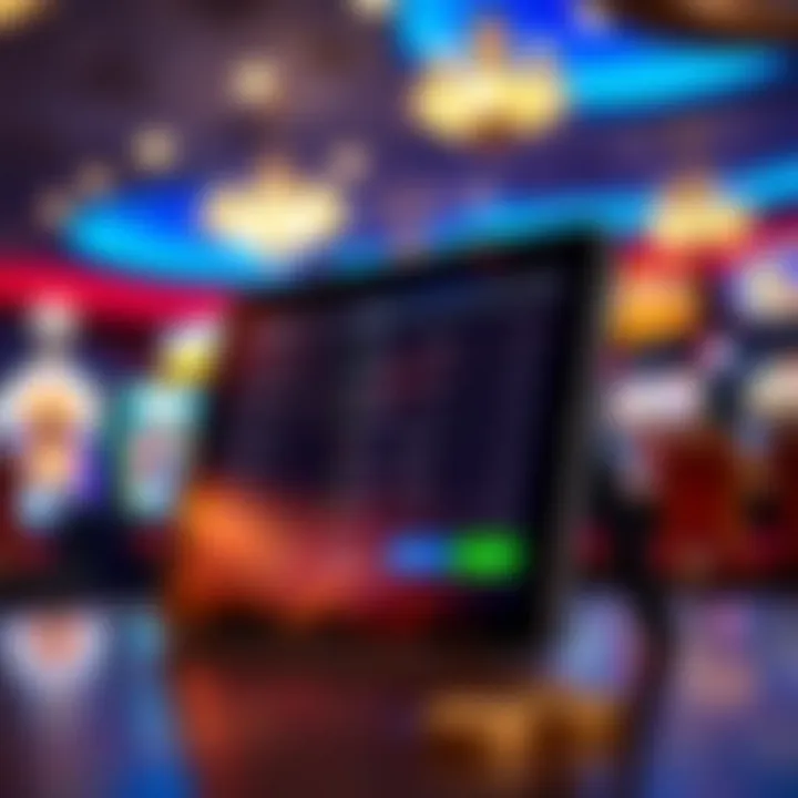 Secure payment methods displayed on a digital device with casino background