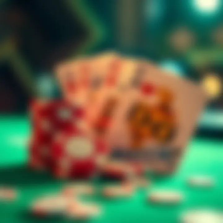 Bright casino chips and playing cards signifying gaming promotions