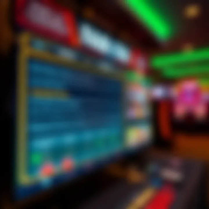 Digital interface showing casino rewards and terms for players