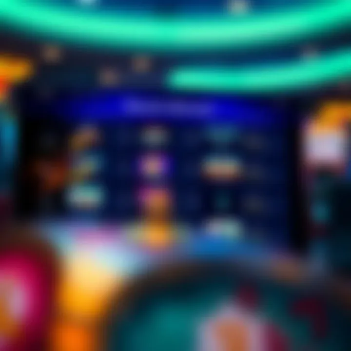 Digital dashboard displaying recent casino wins with game types and payout details