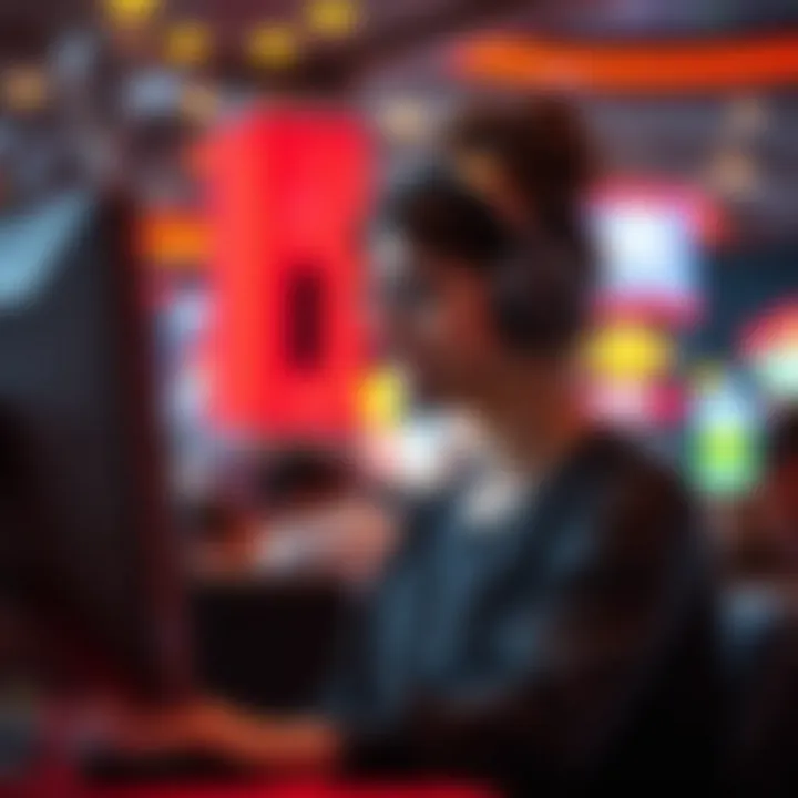 Fair Go Casino Support Assistance Overview Customer support representative assisting with online casino queries via headset and computer