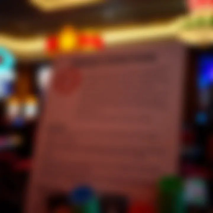 Graphic showing key terms and conditions alongside a no deposit badge for casino bonuses