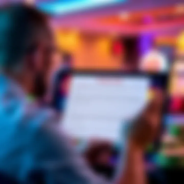 User reviewing terms and conditions on a casino website to understand bonus eligibility