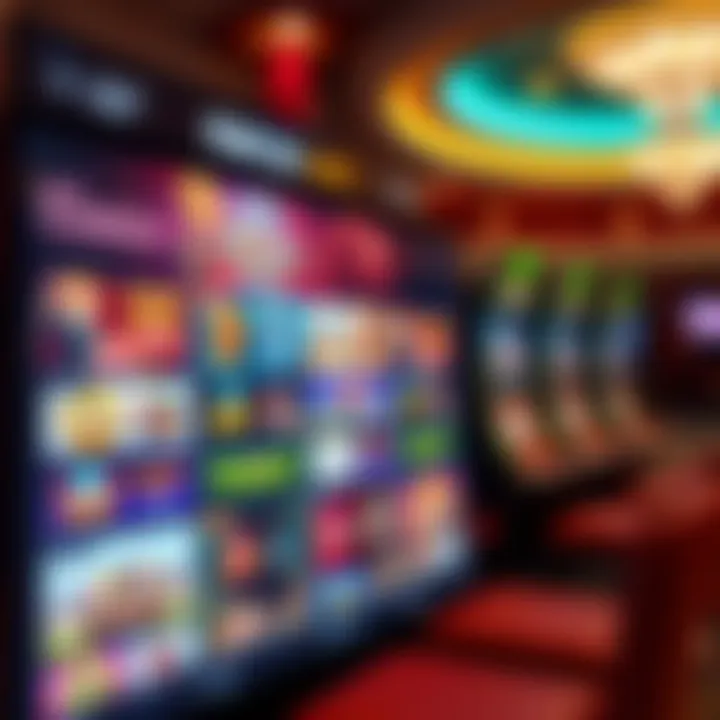 Variety of casino games displayed on a digital platform highlighting game selection options