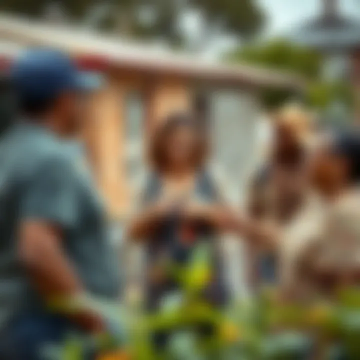 Community members supporting each other in a neighborhood setting symbolizing unity and equal opportunity