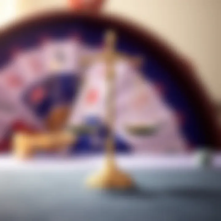 Illustration showing balanced scales symbolizing fairness and justice in Australian society