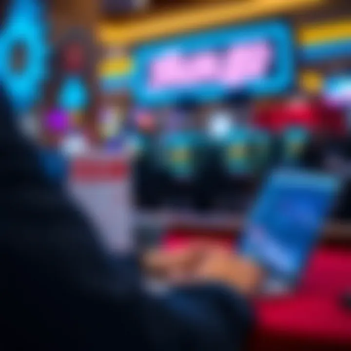 Person using laptop to access online financial services and support