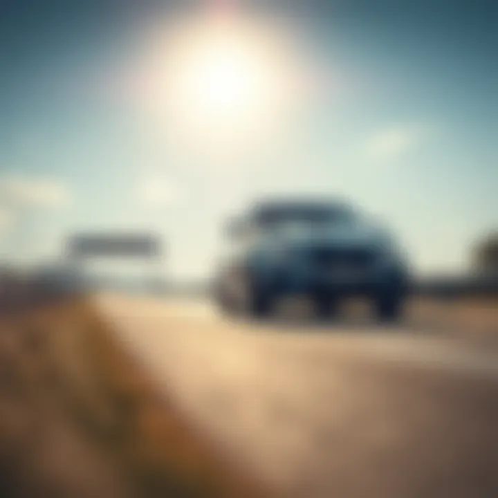 Vehicle on Clear Road Representing Safe Driving Rewards Illustration of a vehicle on a clear road symbolizing safe driving rewards under the Fair Go for Safe Drivers scheme in NSW