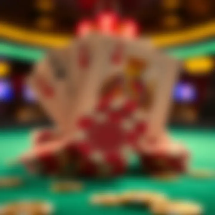 Illustration of casino chips and cards symbolizing a free chip bonus offer