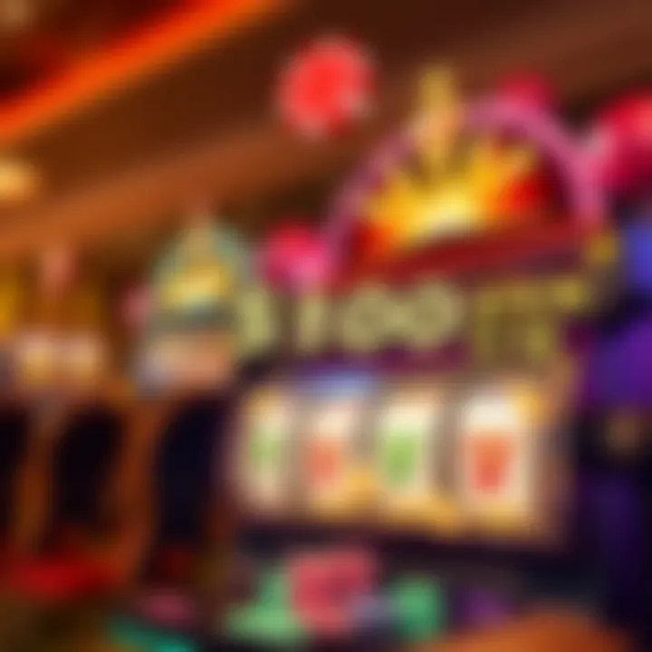 Online casino promotional banner showcasing a vibrant slot machine and chips with a highlighted free chip offer