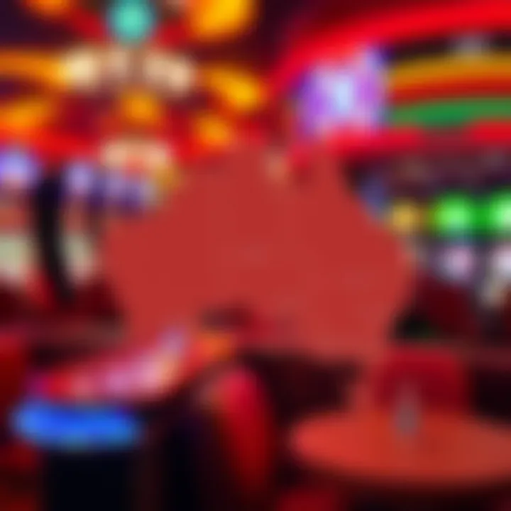 Map highlighting locations of participating gaming venues across Australia