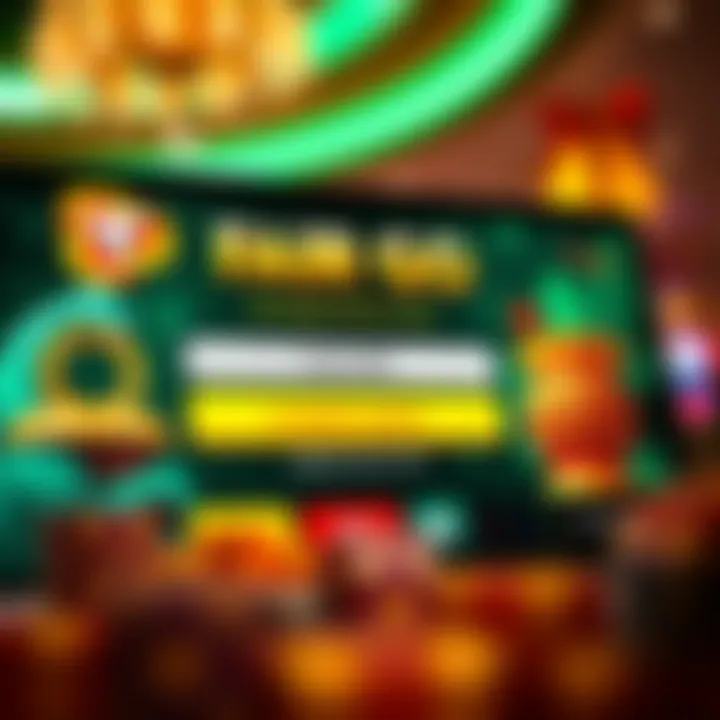 Illustration of an online gambling screen showing bonus code input and rewards
