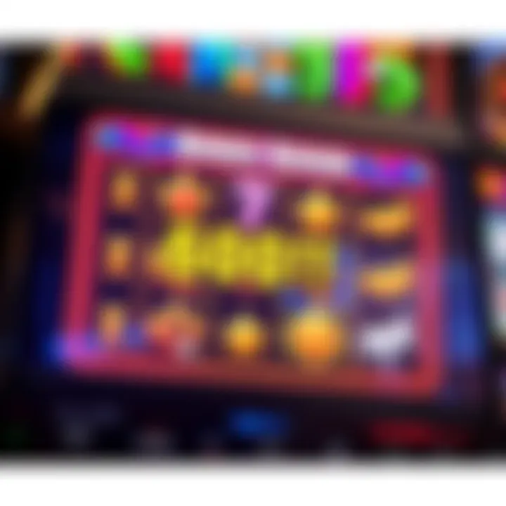 Colorful digital slot machine screen showing bonus round activation