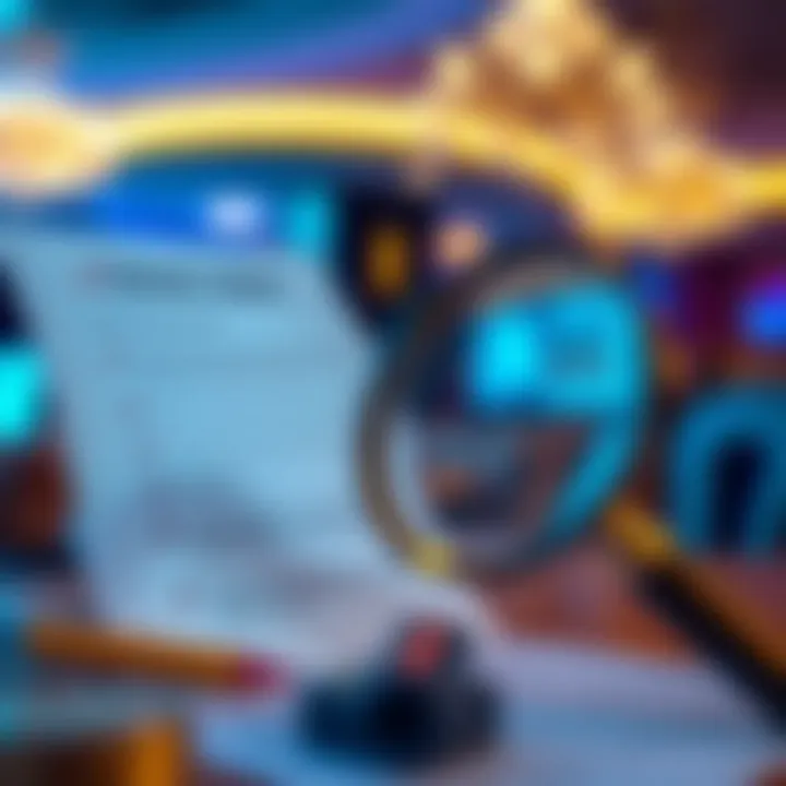 Graphic showcasing a checklist and magnifying glass symbolizing careful review of bonus terms and conditions