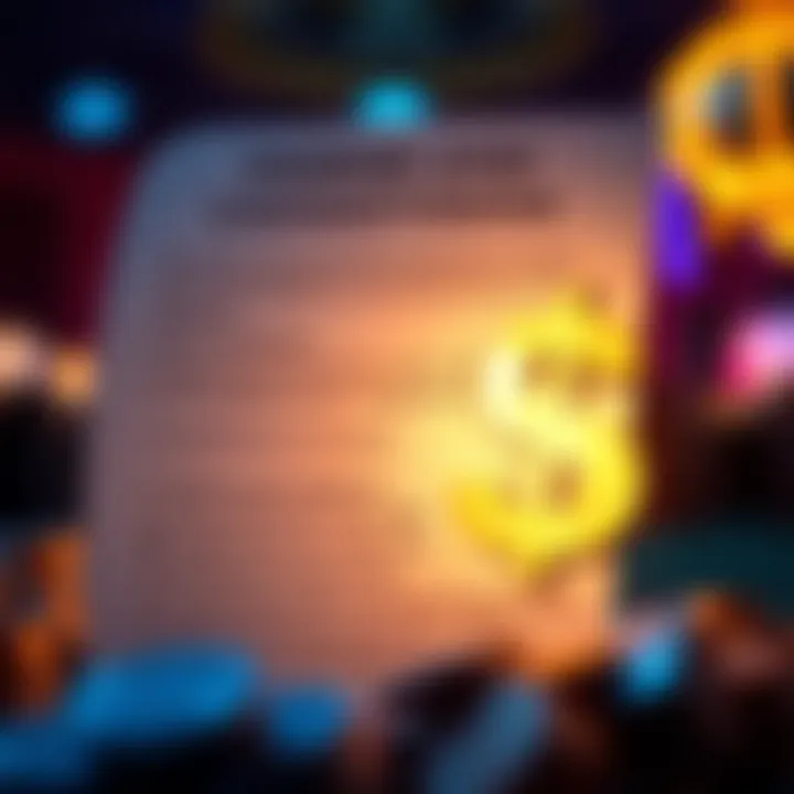 Conceptual graphic depicting terms and conditions checklist alongside a glowing bonus symbol