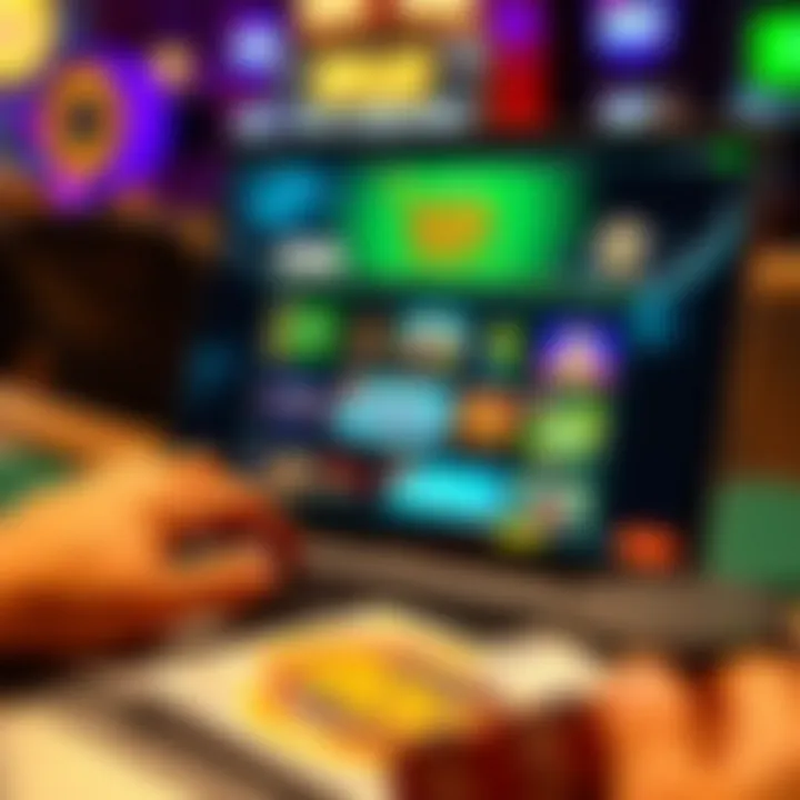 User navigating Fair Go Online Casino interface on laptop with game icons visible