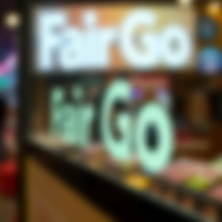 Close-up of the Fair Go slogan on a retail display emphasizing fairness in shopping