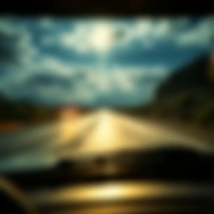 Car driving on an open road symbolizing safe driving habits
