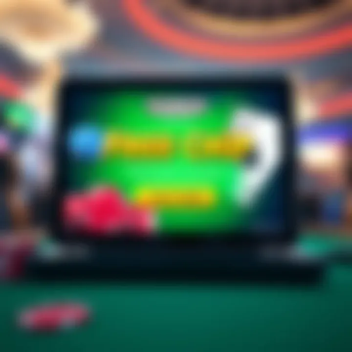 Illustration of Fairgo Casino's welcoming bonus offer on a digital screen with casino chips and cards