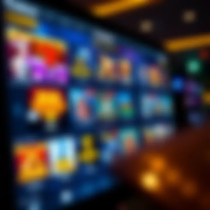 Online casino platform showing diverse slot games and poker options