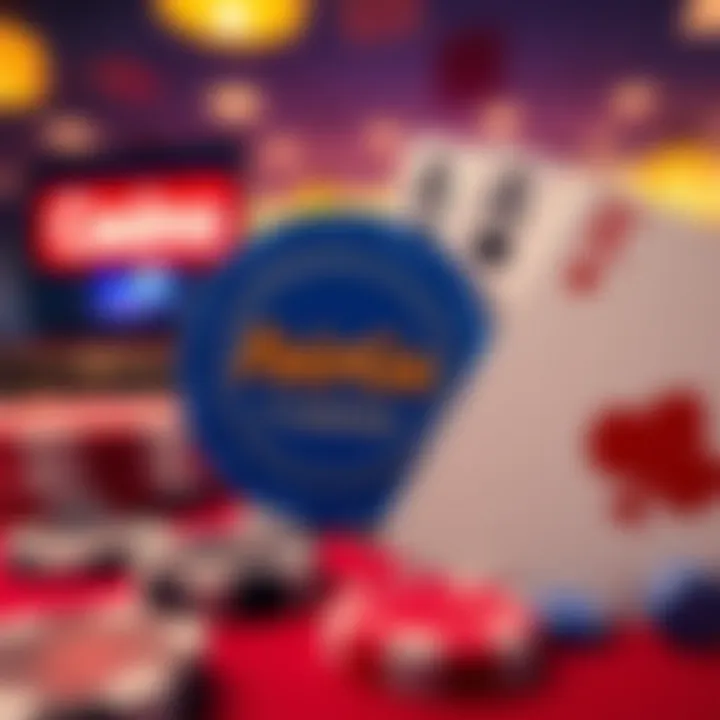 Illustration of a casino chip and playing cards symbolizing casino bonus rewards