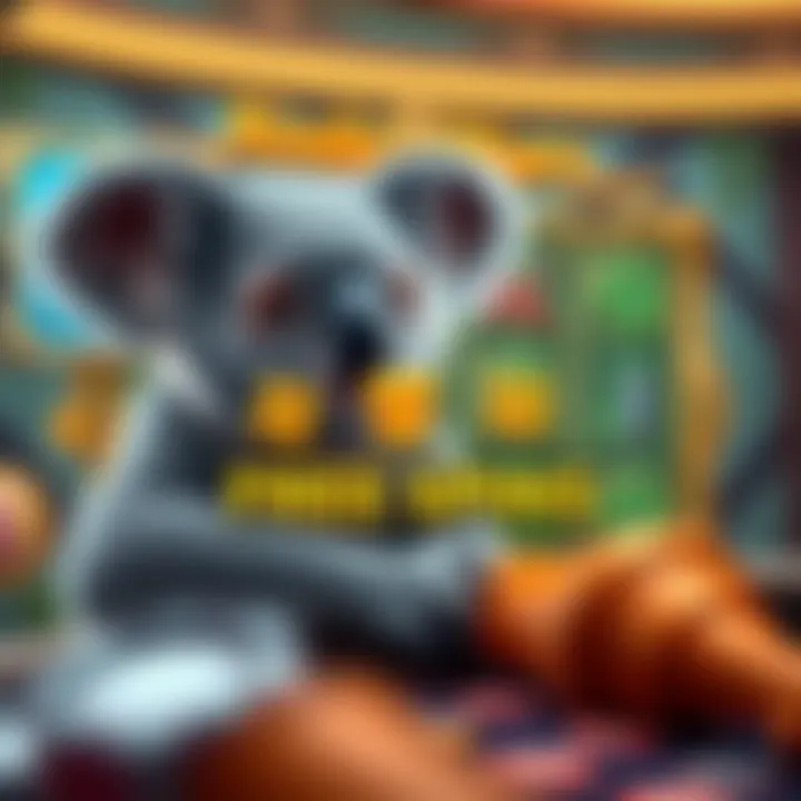 Bonus feature screen in Koala's Diary slot highlighting free spins and special rewards