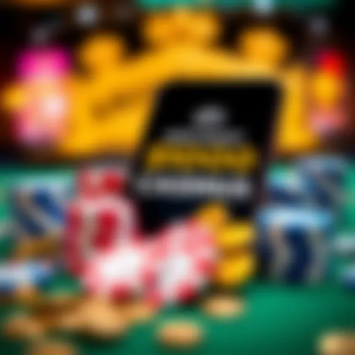 Illustration of mobile device with casino chips and bonus coins symbolizing mobile bonus rewards