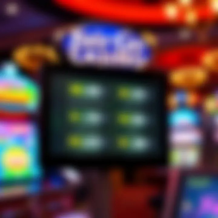 Illustration of a casino screen displaying various promotional coupon codes for players