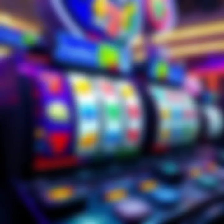 Colorful online pokies reels with various classic symbols and icons