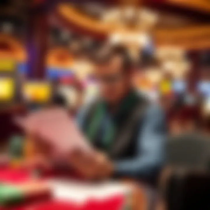 Illustration of a person responsibly managing casino bonuses with a checklist and calendar