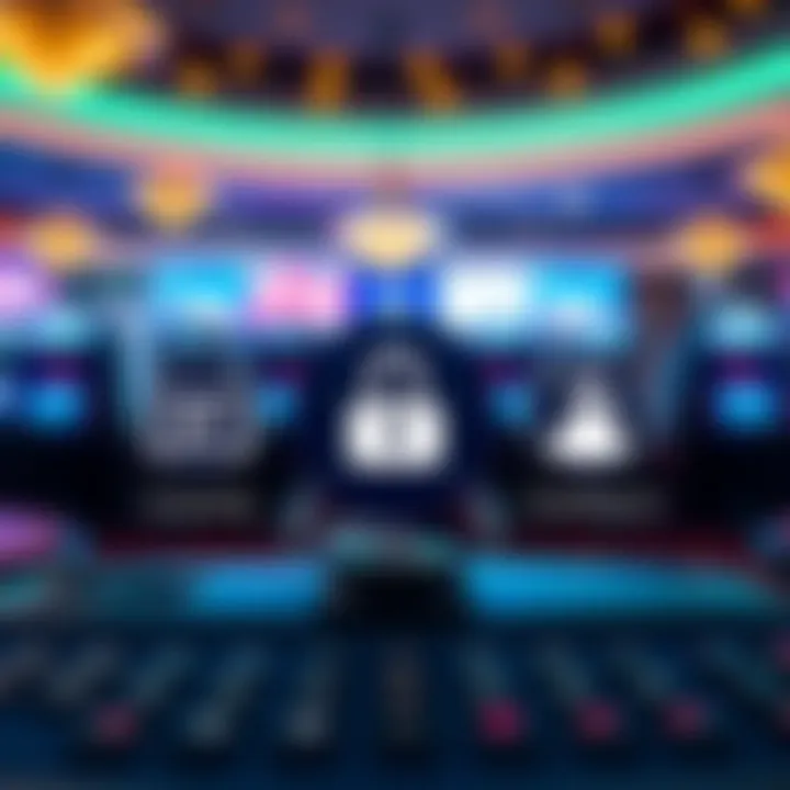 Ensuring Player Safety Through Licensed and Compliant Online Casinos Graphic showing a secure online casino platform with icons symbolizing licensing, player safety, and compliance
