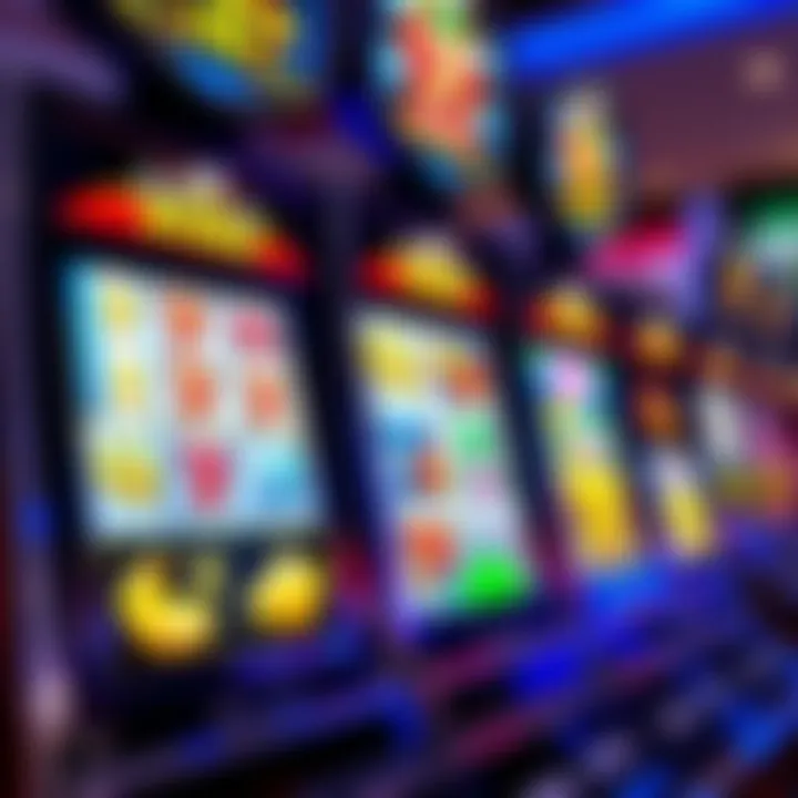 Colorful online slot machine reels displaying various symbols and winning combinations