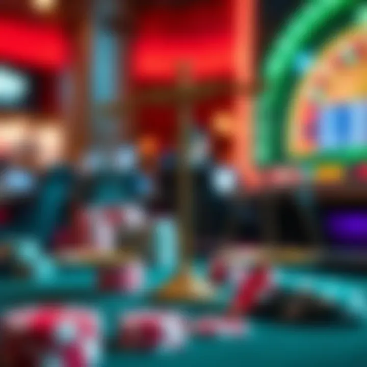 Ethical Gambling and Legal Considerations at Fair Go Casino Illustration of ethical gambling with a balanced scale and casino elements representing fair play and legal compliance
