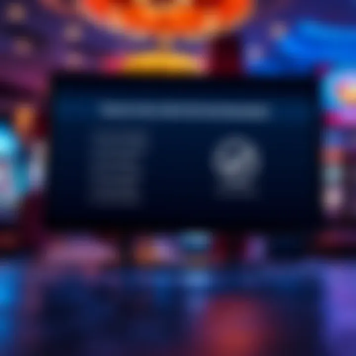 Illustration of a computer screen showing a secure download interface with options and a checkmark for safety