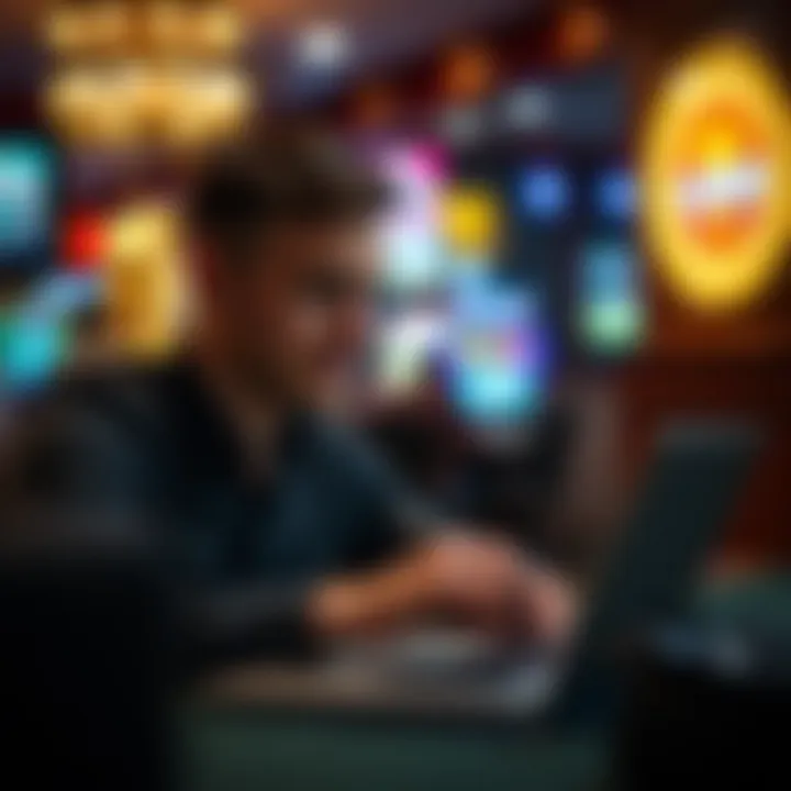 Person writing an email on a laptop with a calm and focused demeanor