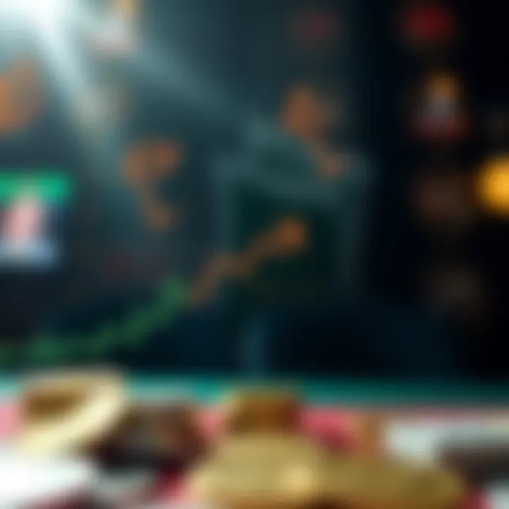 Graphic showing coins and currency notes with arrows symbolizing financial lending and repayment options