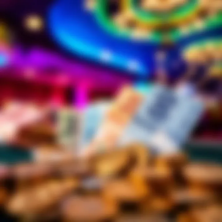 Illustration showing a variety of loan options with Australian currency notes and coins