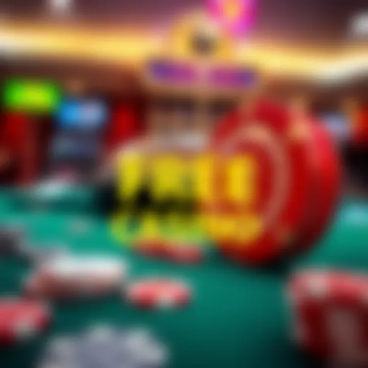 Digital representation of free chips offer at an online casino platform
