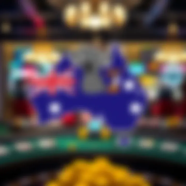 Symbolic Representation of Koala Fair Go and Australian Values Illustration of Australian map with koala icon and symbols of fairness and community support
