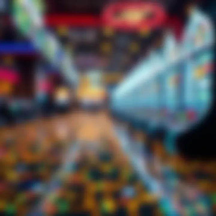 Abstract representation of digital technology and data flow behind online slot games