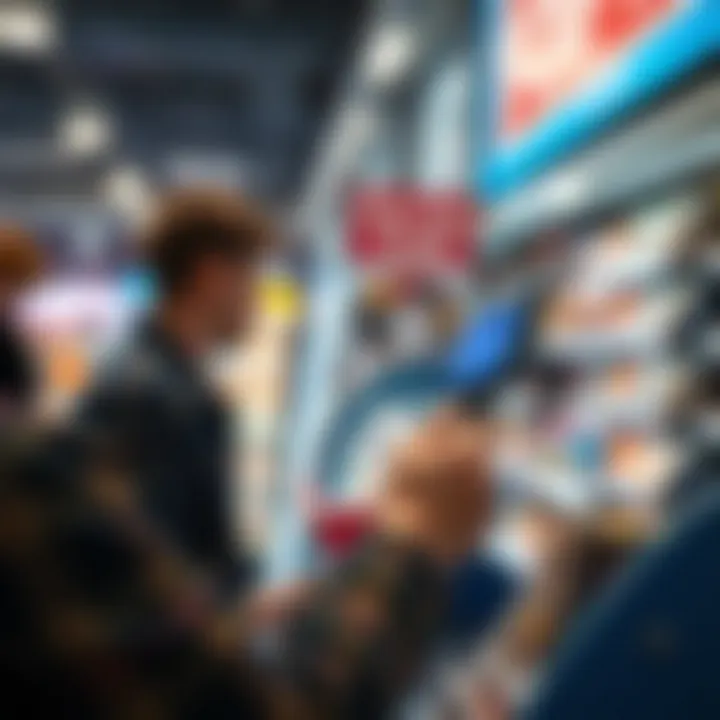 Graphic of a shopper scanning a Fair Go X code at a local store checkout
