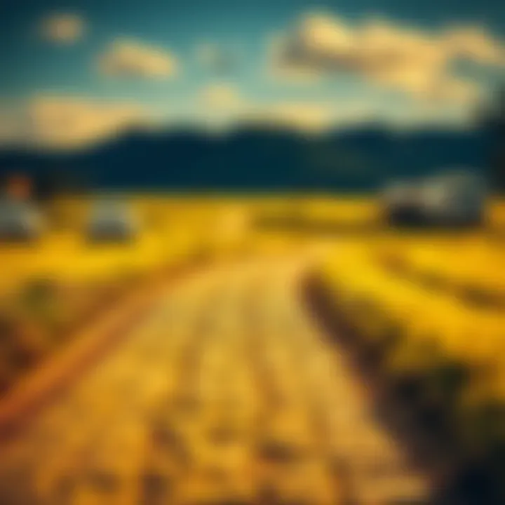 A winding yellow brick road leading through an Australian landscape symbolizing opportunity and hope